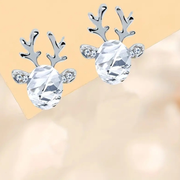 Reindeer Antler Christmas Earrings - Picture 1 of 3